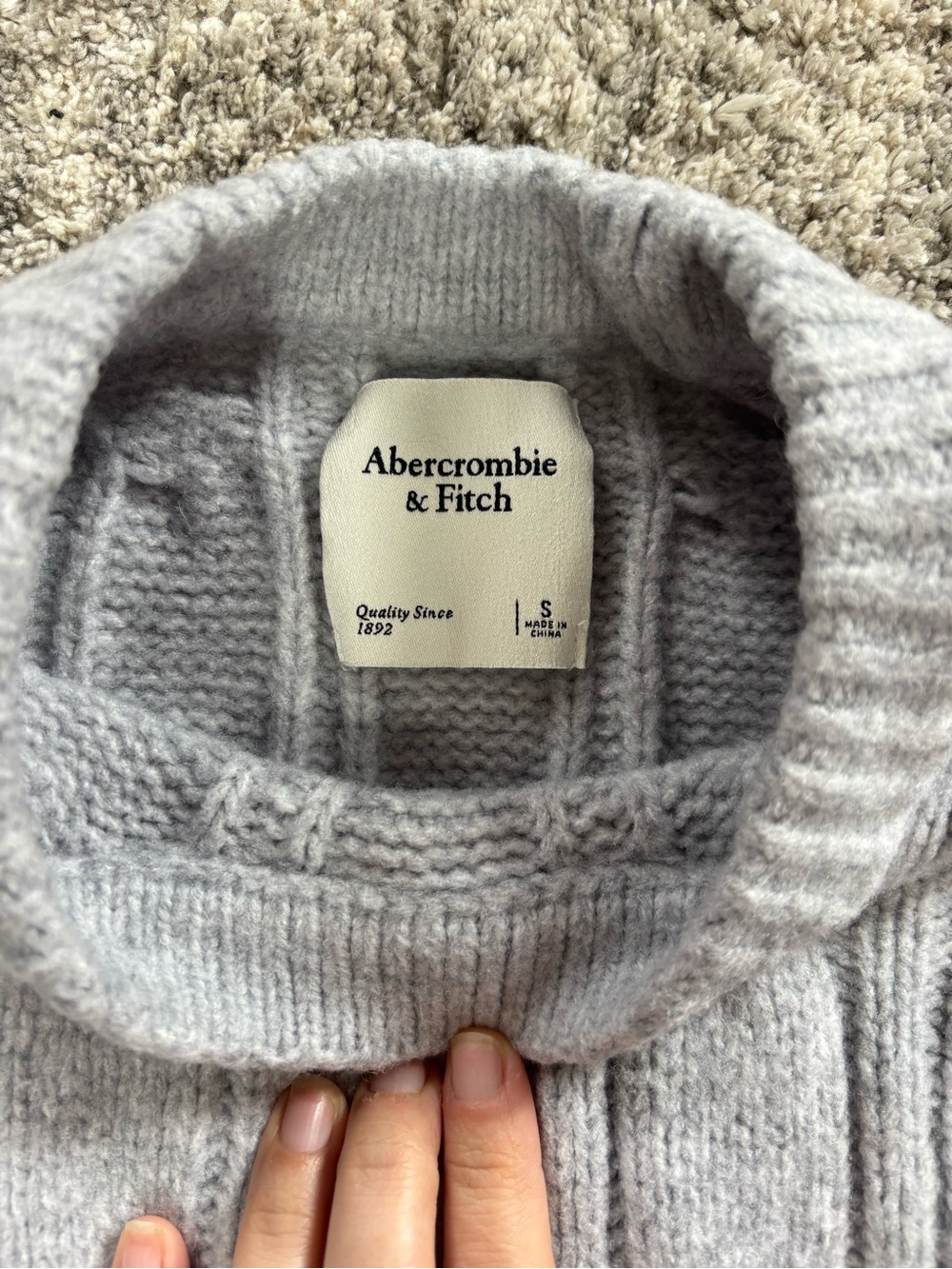 Abercrombie & Fitch Heather Gray Madeline Sweater